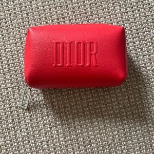 Red Dior Makeup Bag